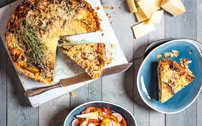 Italian-style quiche | Quiche | Grilled vegetables | summer salad | Grilling
