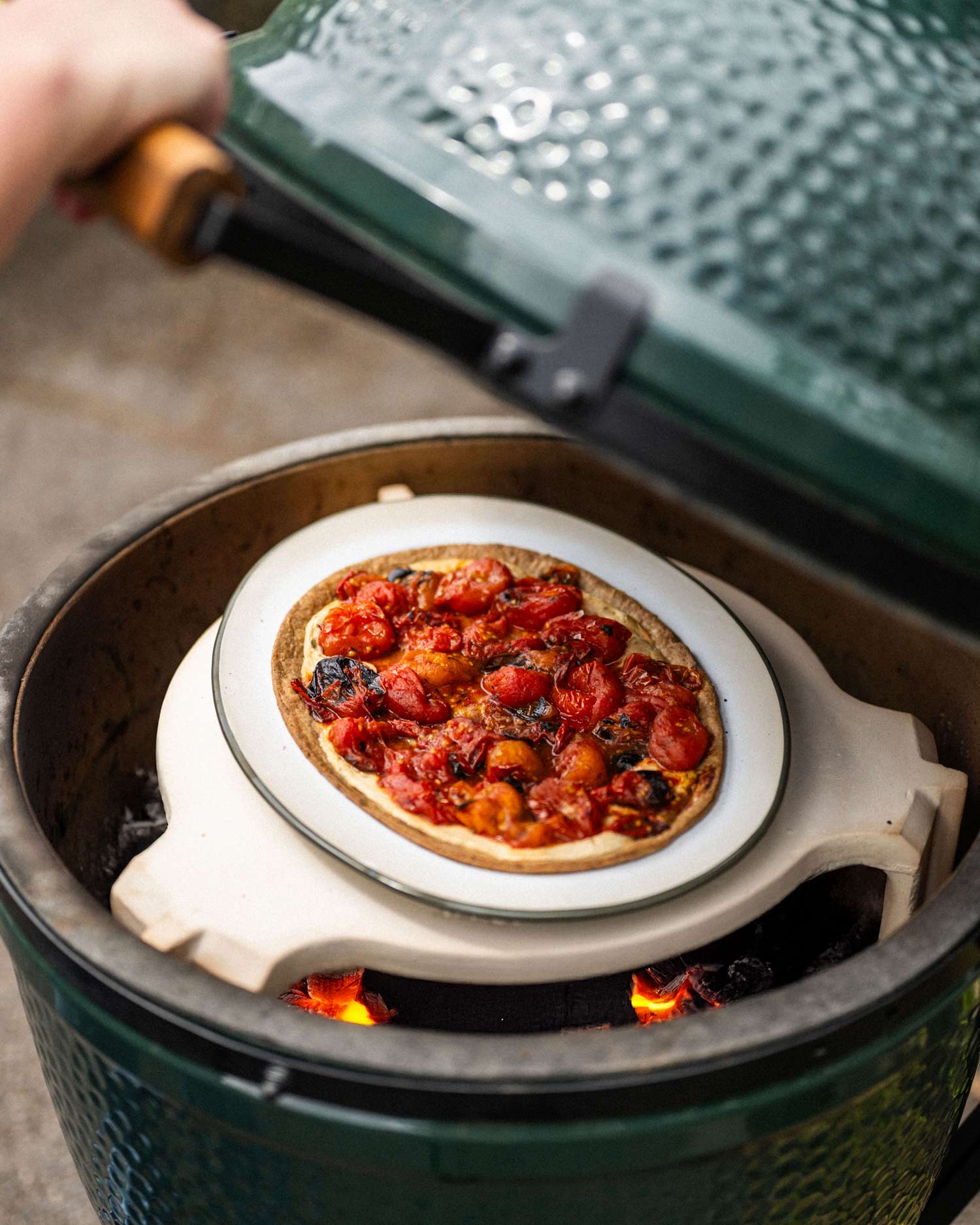 Falcon Enamelware X Big Green Egg Oven To Table Plate