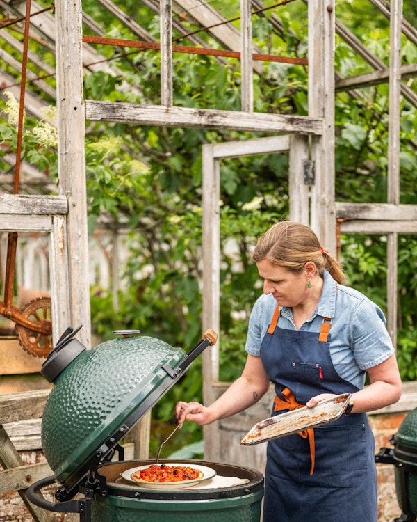 Falcon Enamelware X Big Green Egg Oven To Table Plate
