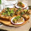 Roasted Spring Onion, Chard and Nduja Focaccia | Chantelle Nicholson | Falcon Enamelware | baking | Big Green Egg Recipes