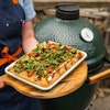 Roasted Spring Onion, Chard and Nduja Focaccia | Chantelle Nicholson | Falcon Enamelware | baking | Big Green Egg Recipes