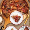Grilled Rhubarb, Strawberry and Rosemary Upside Down Cake | Chantelle Nicholson | Falcon Enamelware | baking | Big Green Egg Recipes