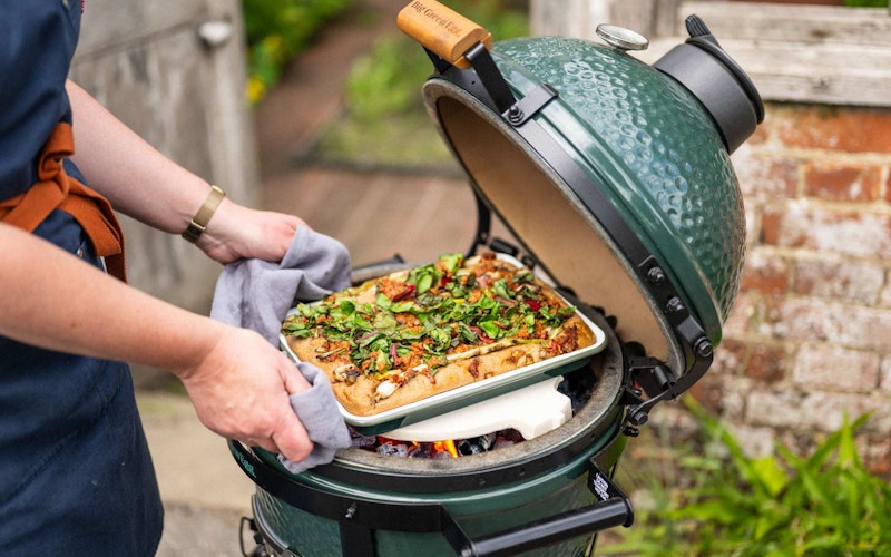 FALCON ENAMELWARE X BIG GREEN EGG OVEN TO TABLE TRAY