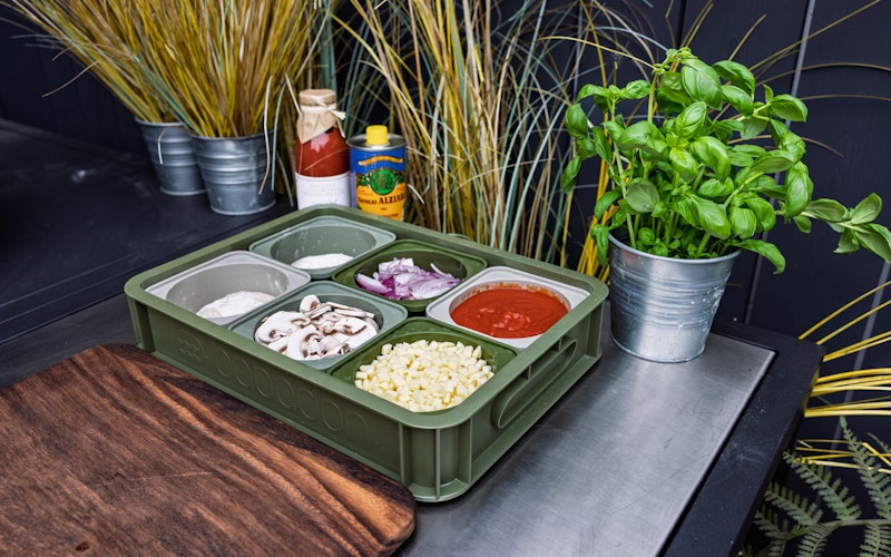 H DOUGH PROOFING TRAY WITH WALNUT BOARD | Bubadoh proofing containers  | Pizza Accessories | Big Green Egg