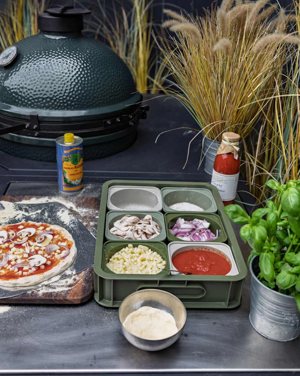 H DOUGH PROOFING TRAY WITH WALNUT BOARD | Bubadoh proofing containers | Pizza Accessories | Big Green Egg