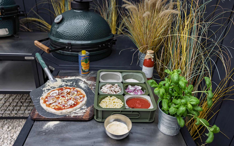 H DOUGH PROOFING TRAY WITH WALNUT BOARD | Bubadoh proofing containers | Pizza Accessories | Big Green Egg