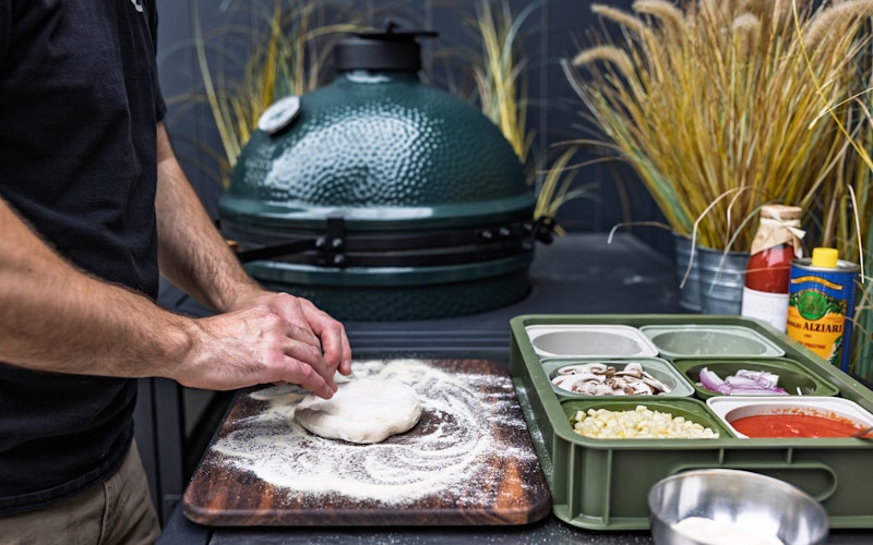 H DOUGH PROOFING TRAY WITH WALNUT BOARD | Bubadoh proofing containers  | Pizza Accessories | Big Green Egg