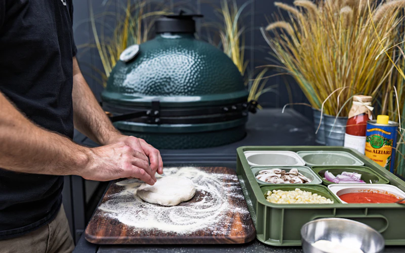 H DOUGH PROOFING TRAY WITH WALNUT BOARD | Bubadoh proofing containers | Pizza Accessories | Big Green Egg