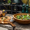 Teak Bowl| Pizza Serving board | Tableware | Serving bowl | Big Green Egg