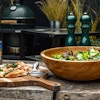 Teak Bowl| Pizza Serving board | Tableware | Serving bowl | Big Green Egg