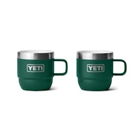 Espresso Stackable Mugs in Black Forest Green - Set of 2