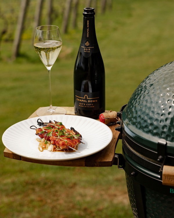 Gochujang Glazed Tiger Prawns and Thai Slaw | Chapel Down & Big Green Egg