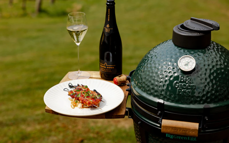 Gochujang Glazed Tiger Prawns and Thai Slaw | Chapel Down & Big Green Egg