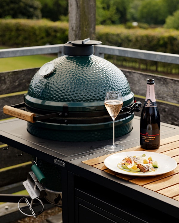 Hot smoked chalk stream trout | Chapel Down & Big Green Egg