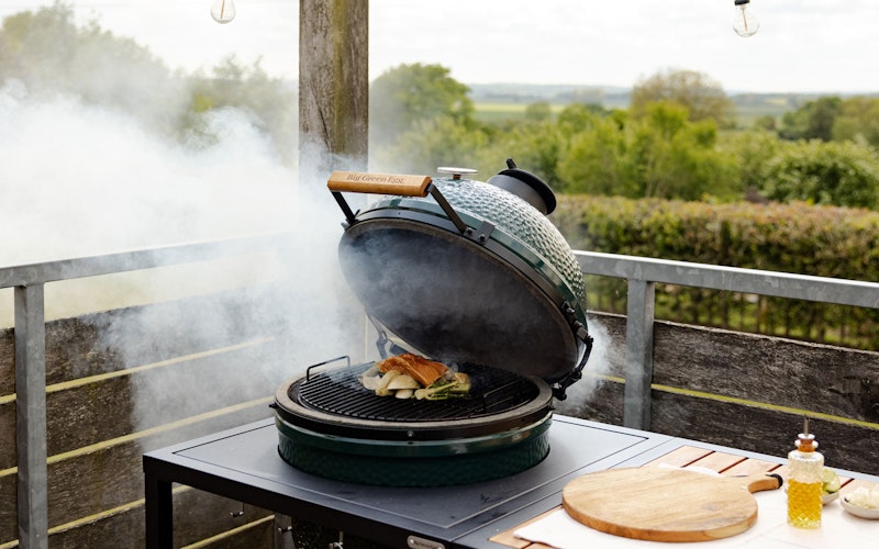 Hot smoked chalk stream trout  | Chapel Down & Big Green Egg