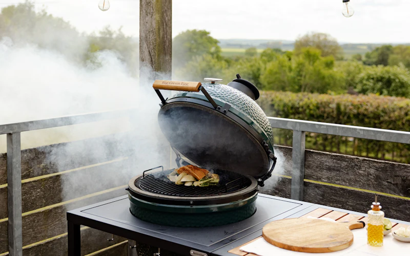 Hot smoked chalk stream trout | Chapel Down & Big Green Egg
