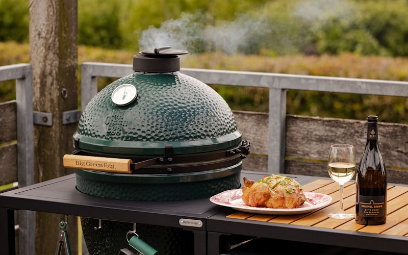 Chicken Satay with Sesame and Pickled Cucumber | Chapel Down & Big Green Egg