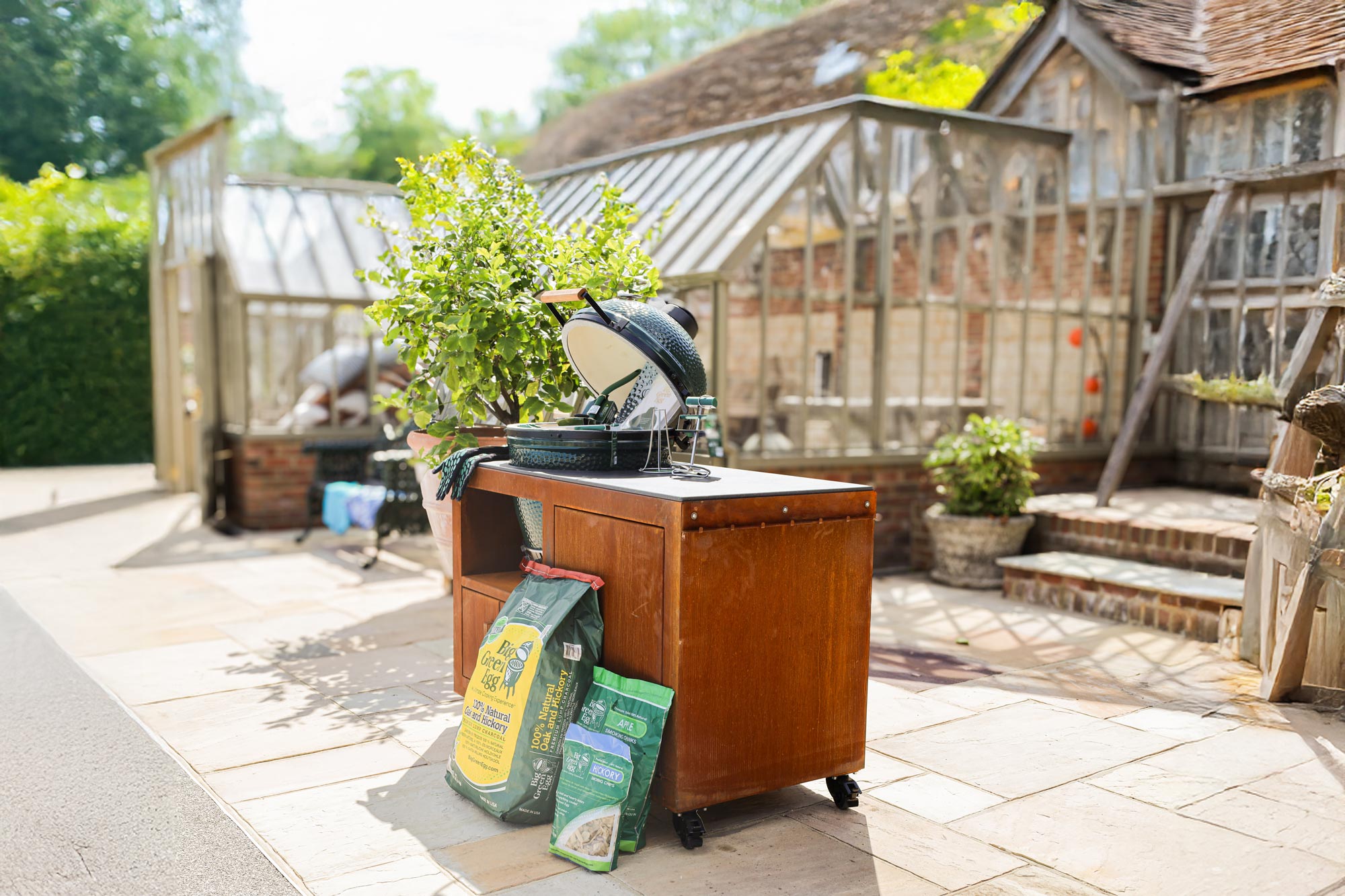 Corten Steel Kitchen for Large Big Green Egg  | Bases | Big Green Egg