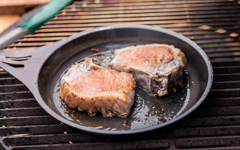 XL Big Green Egg | Eucalyptus Table | Solidtkenics skillet