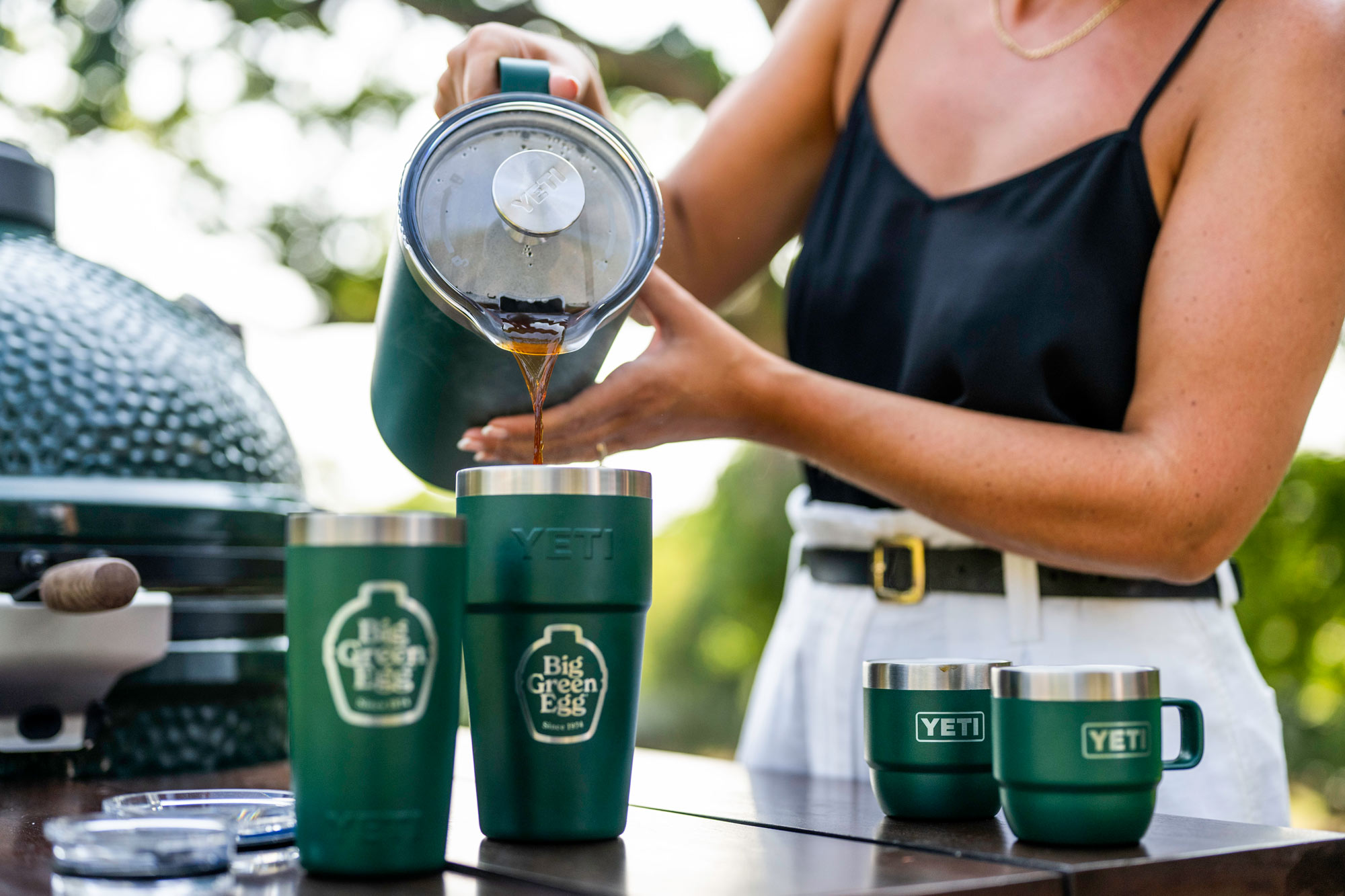 YETI x Big Green Egg Rambler Stackable Cup Green