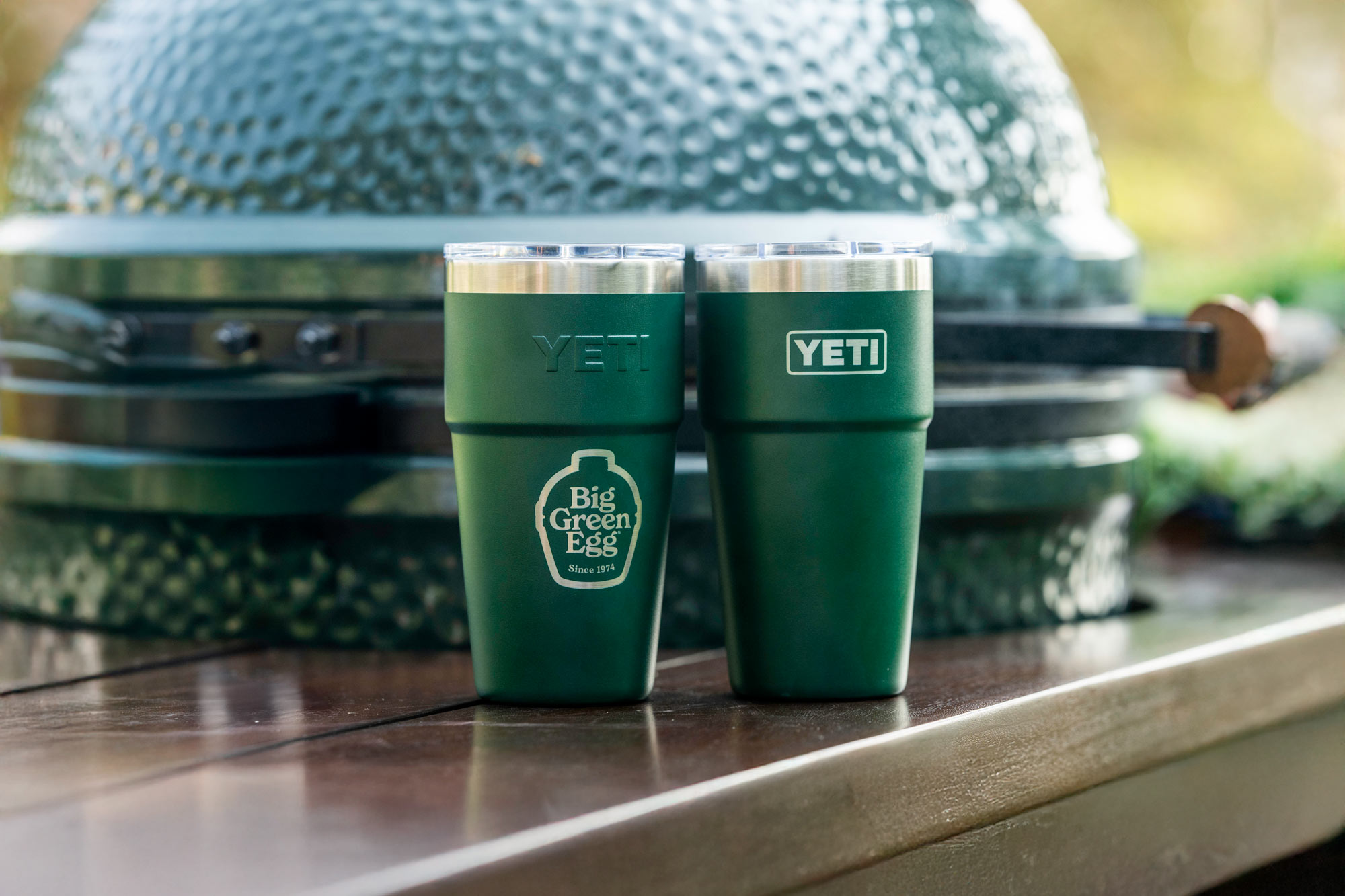YETI x Big Green Egg Rambler Stackable Cup Green