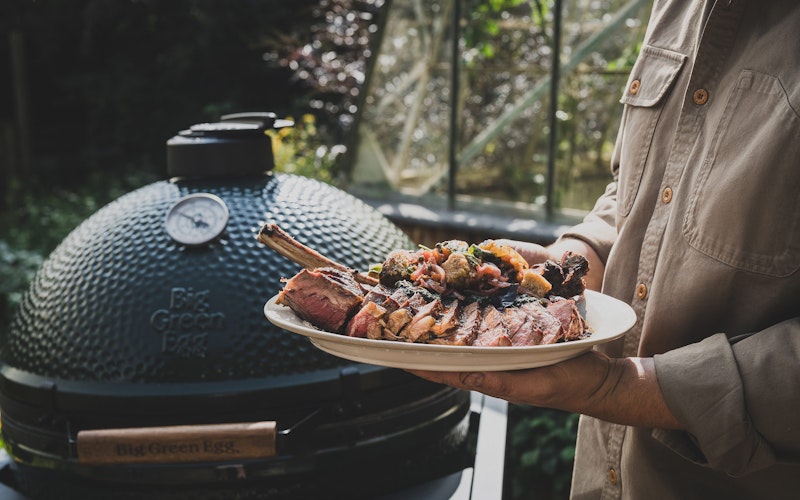 Grilled bream with spring onion chimichurri | Nancarrow Farm | Jackson Bristow | Big Green Egg | Steak | Beef | Grilling