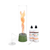 SPIN air 1200 Tabletop Fireplace in Enamel Green with Bioethanol Fuel