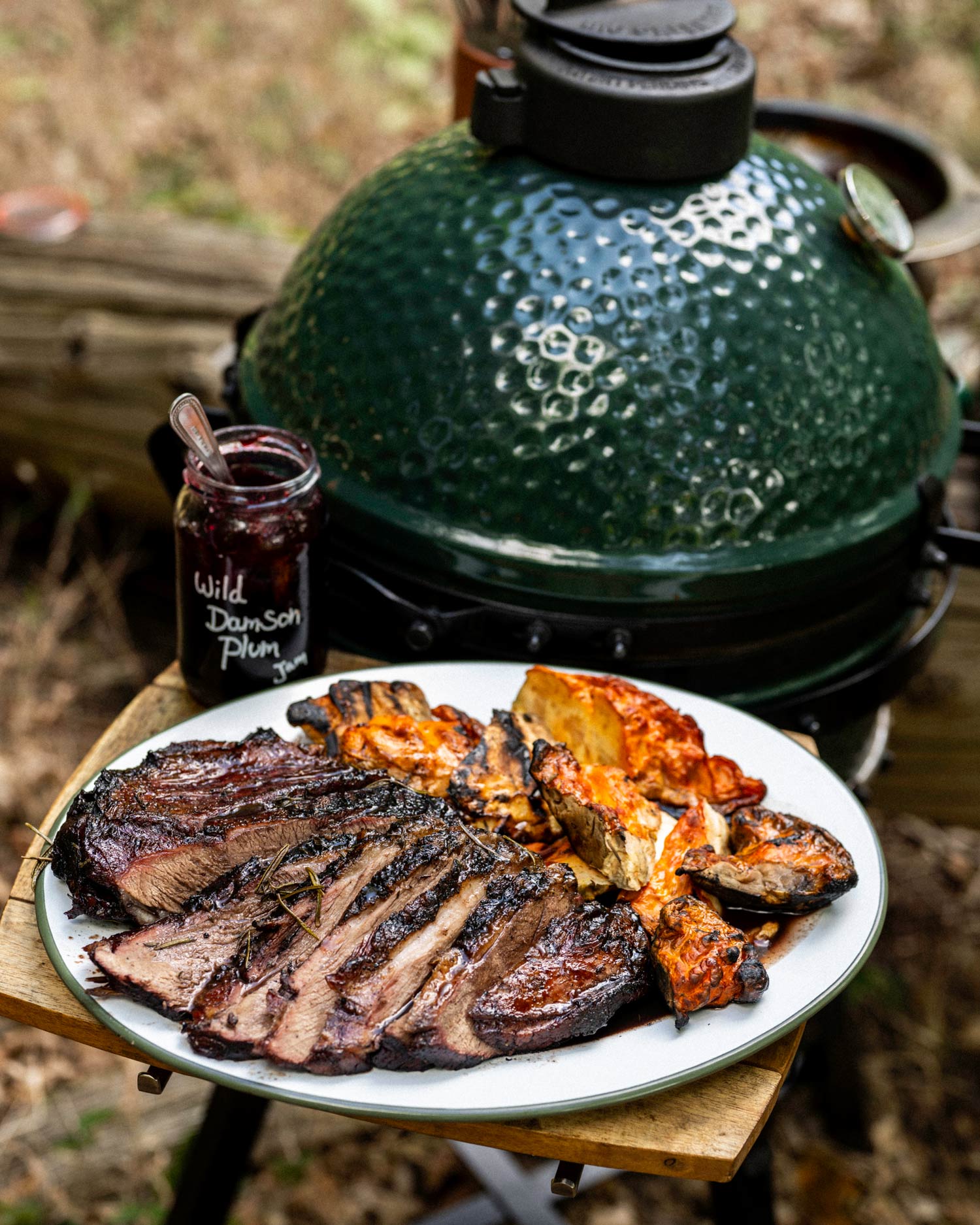 Venison with Damson, Blackberry and Herbs | Cowdray Estate | Tait Miller | Game recipes | Pan cooking | Big Green Egg