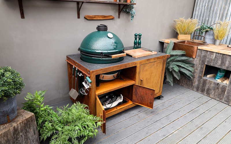 Corten Steel Kitchen for XL Big Green Egg  | Bases | Big Green Egg