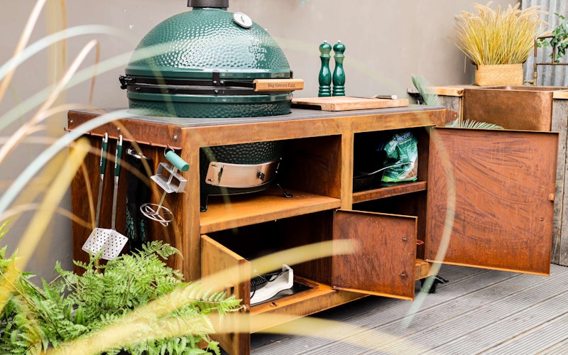 Corten Steel Kitchen for XL Big Green Egg  | Bases | Big Green Egg