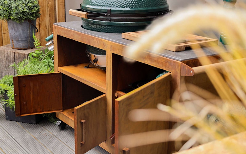Corten Steel Kitchen for XL Big Green Egg  | Bases | Big Green Egg
