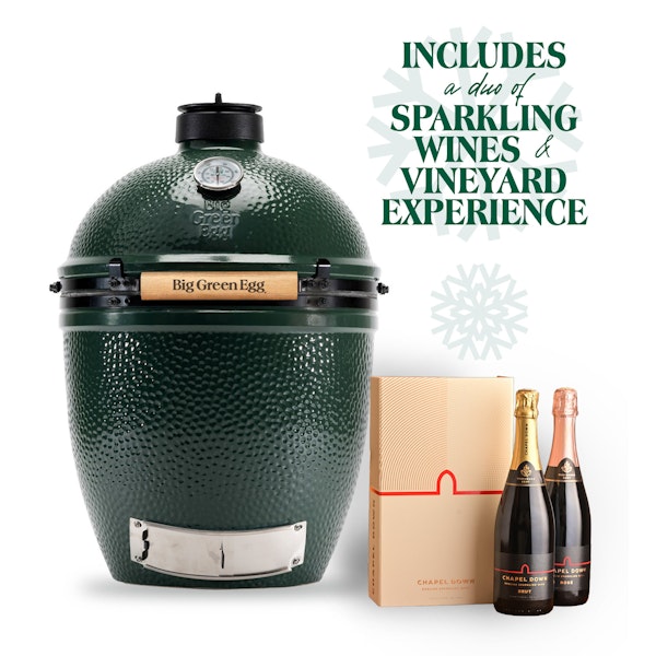 Large Big Green Egg | Free 2 bottles of English Sparkling Wine from Chapel Down & Free Vineyard experience | Charcoal Kamado Barbecue | Christmas