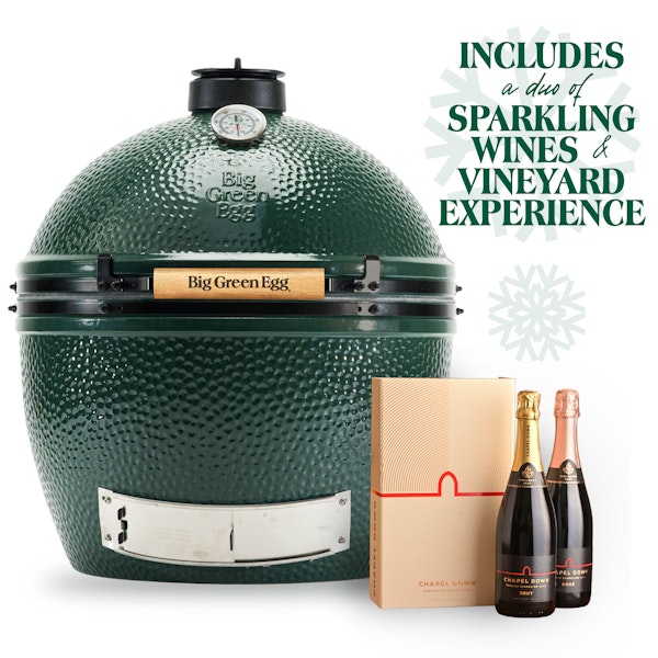 XL Big Green Egg | Free 2 bottles of English Sparkling Wine from Chapel Down & Free Vineyard experience | Charcoal Kamado Barbecue | Christmas