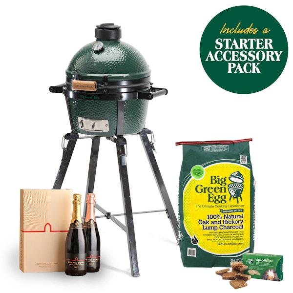 MiniMax Big Green Egg | Free 2 bottles of English Sparkling Wine from Chapel Down & Free Vineyard experience | Charcoal Kamado Barbecue | Christmas