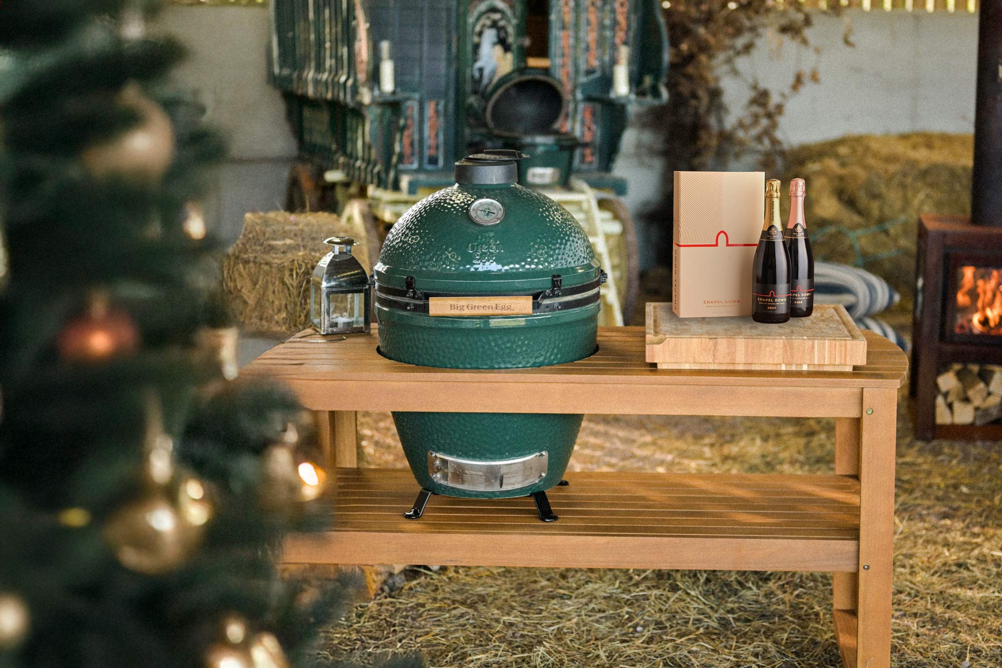 Large Big Green Egg | Eucalytpus Table | Christmas | Big Green Egg
