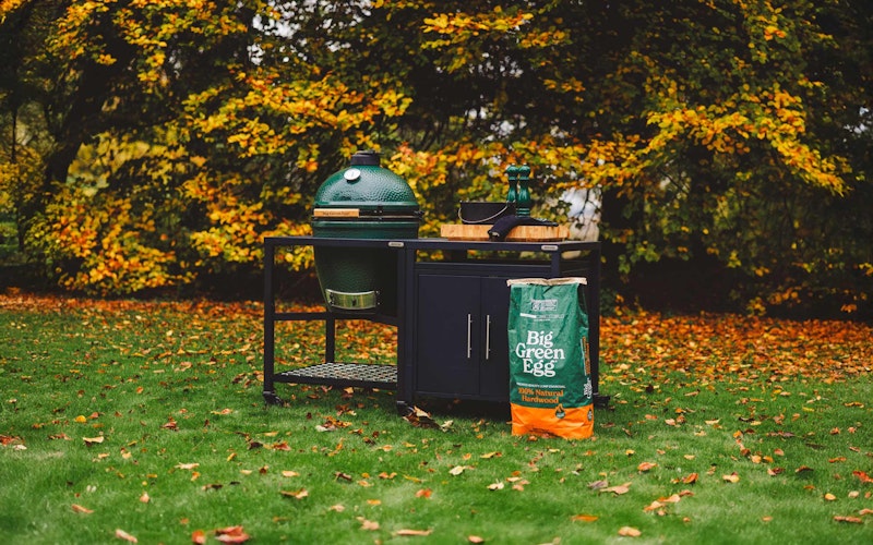 Large Big Green Egg in a Modular Nest and Expansion Cabinet