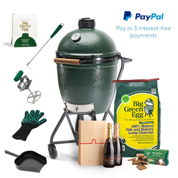Large Big Green Egg | Free 2 bottles of English Sparkling Wine from Chapel Down & Free Vineyard experience | Charcoal Kamado Barbecue | Christmas
