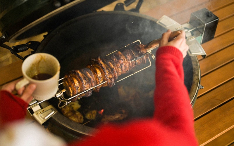 Rotisserie Celeriac Shawarma | Tart London and Christmas on the EGG | Rotisserie cooking | Vegetarian recipes | Christmas | Big Green Egg