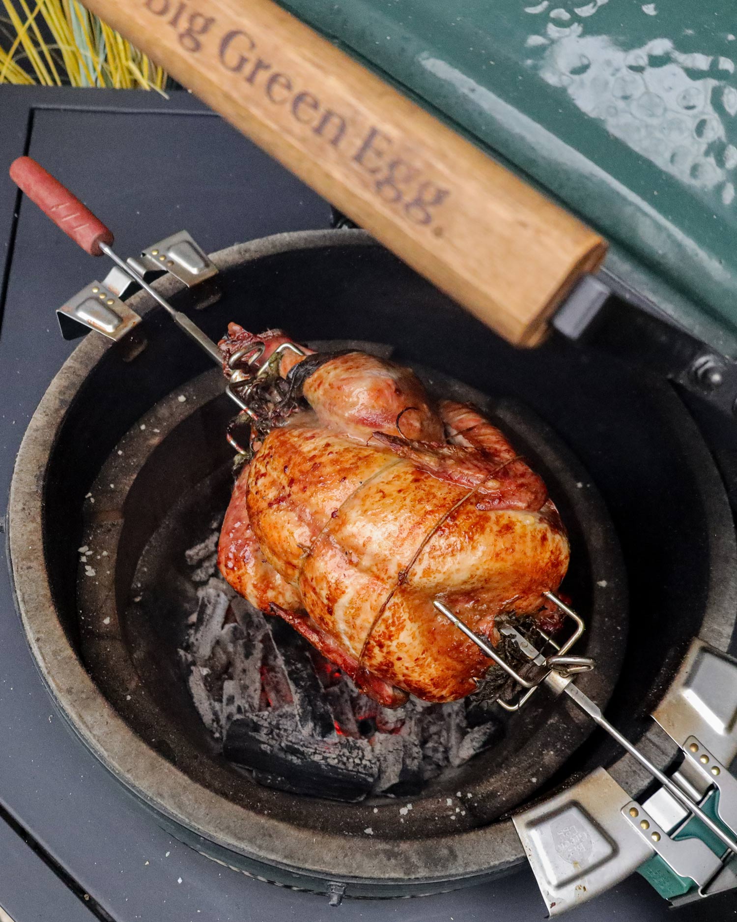 How to cook a turkey on the rotisserie | Christmas recipes | Big Green Egg