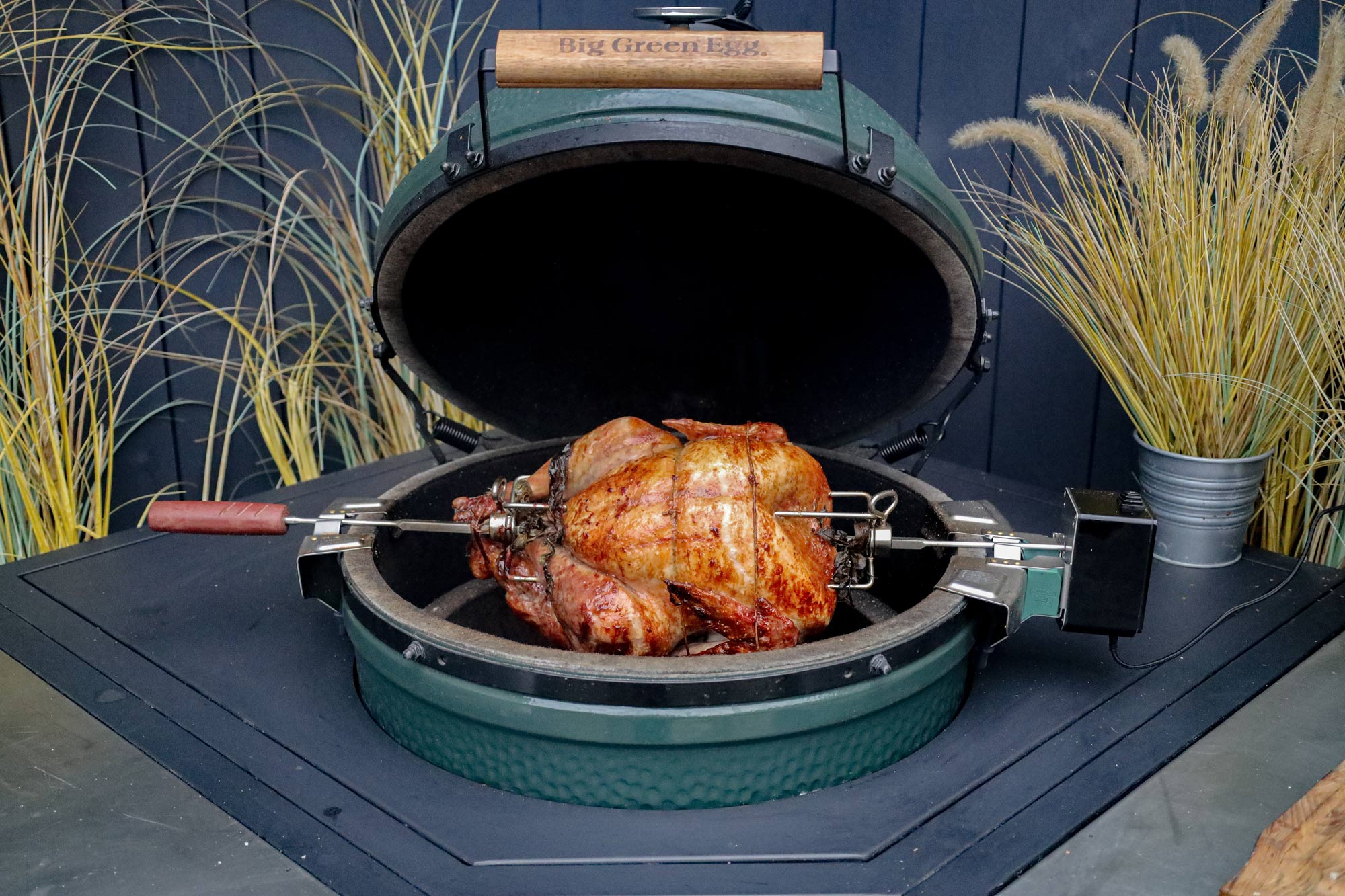 How to cook a turkey on the rotisserie | Christmas recipes | Big Green Egg