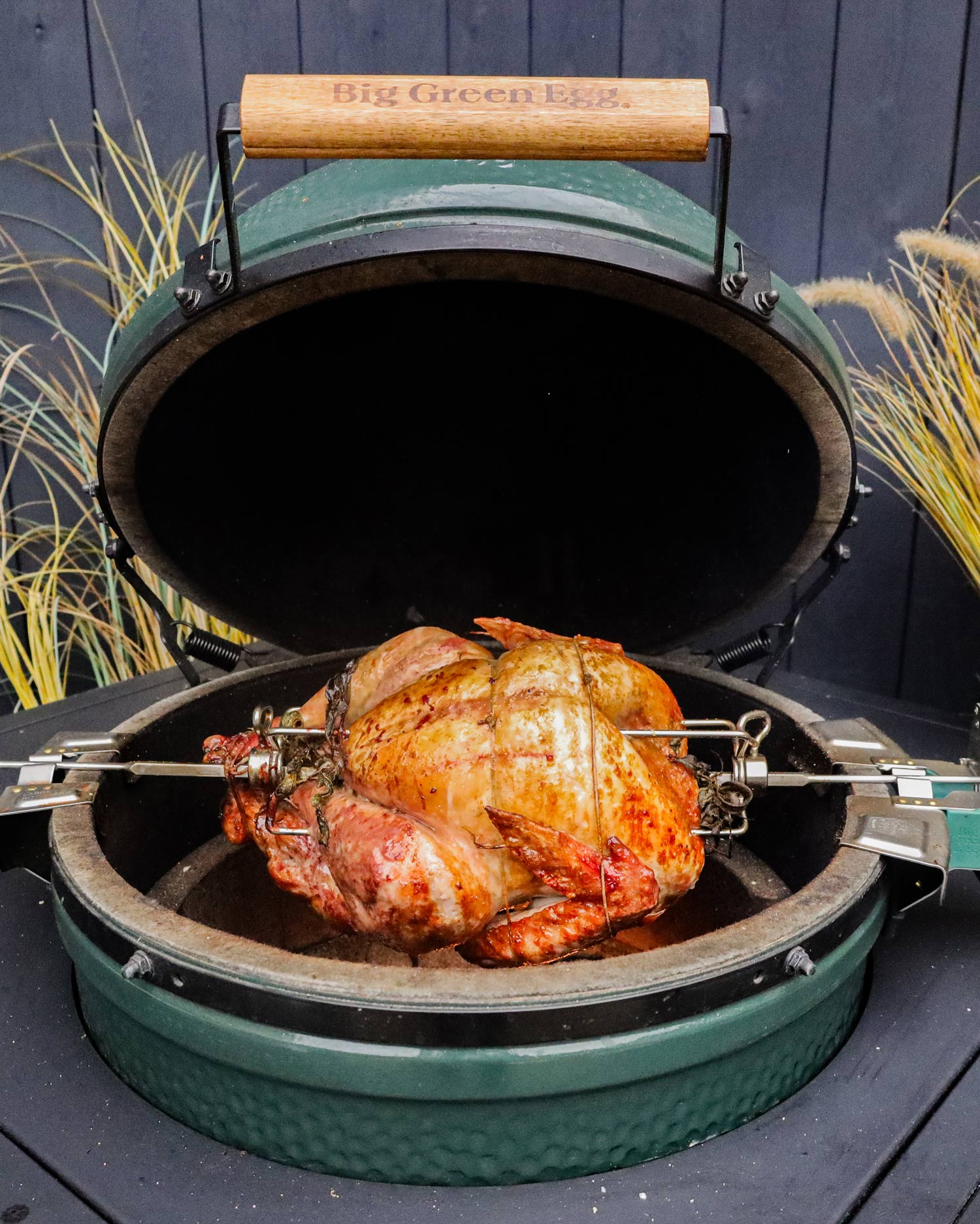 How to cook a turkey on the rotisserie | Christmas recipes | Big Green Egg