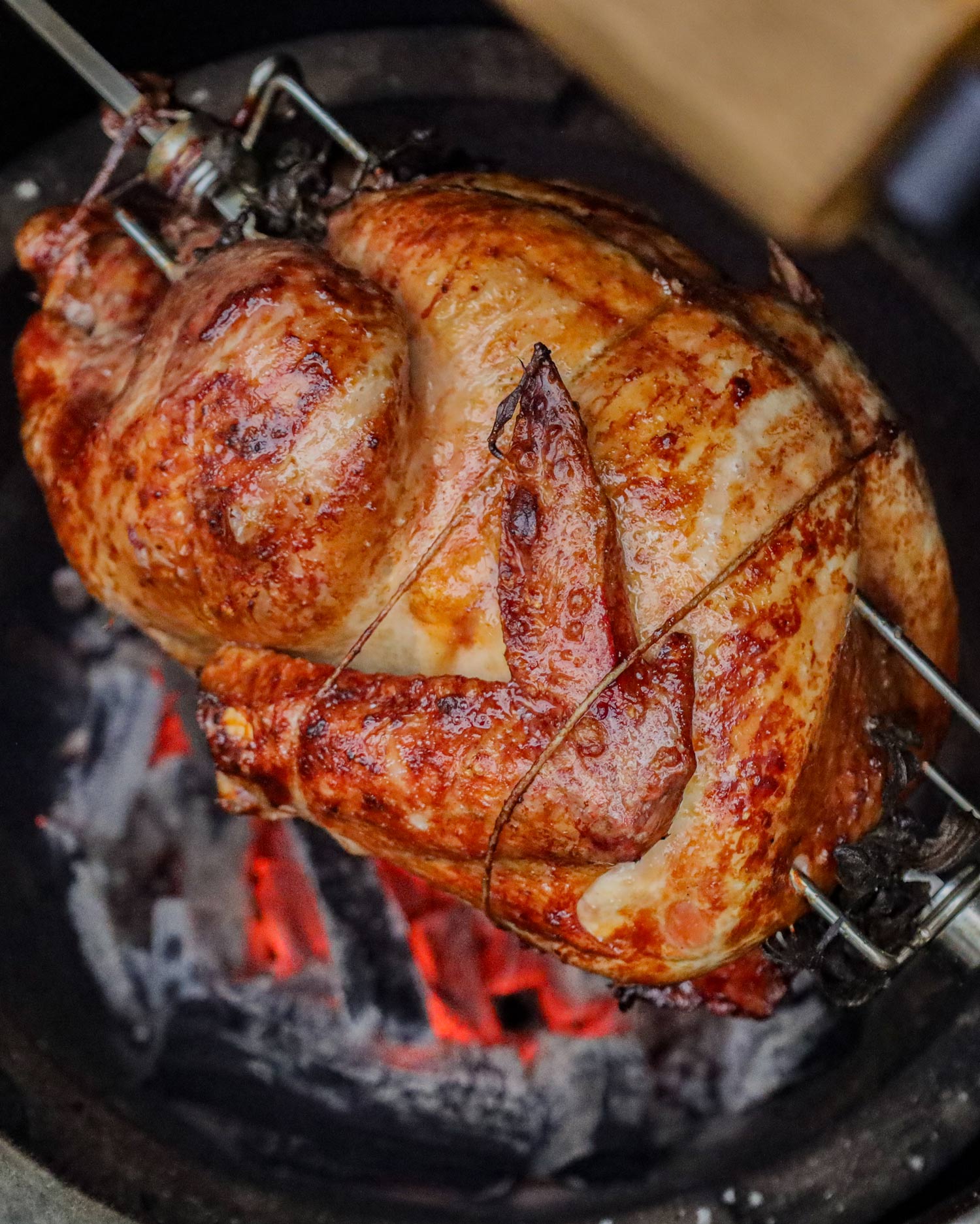 How to cook a turkey on the rotisserie | Christmas recipes | Big Green Egg