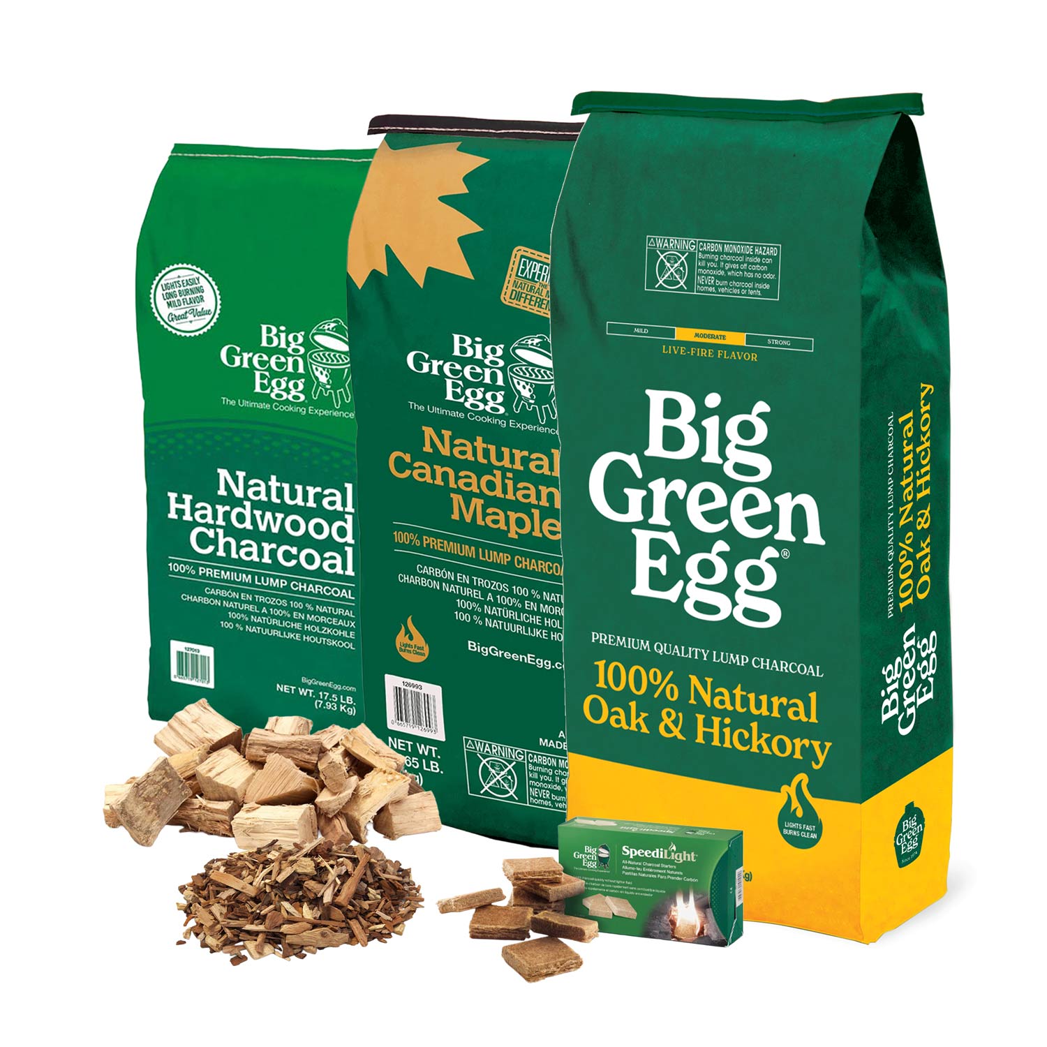 Lumpwood Charcoal | Premium smoking wood chips and wood chunks | Big Green Egg