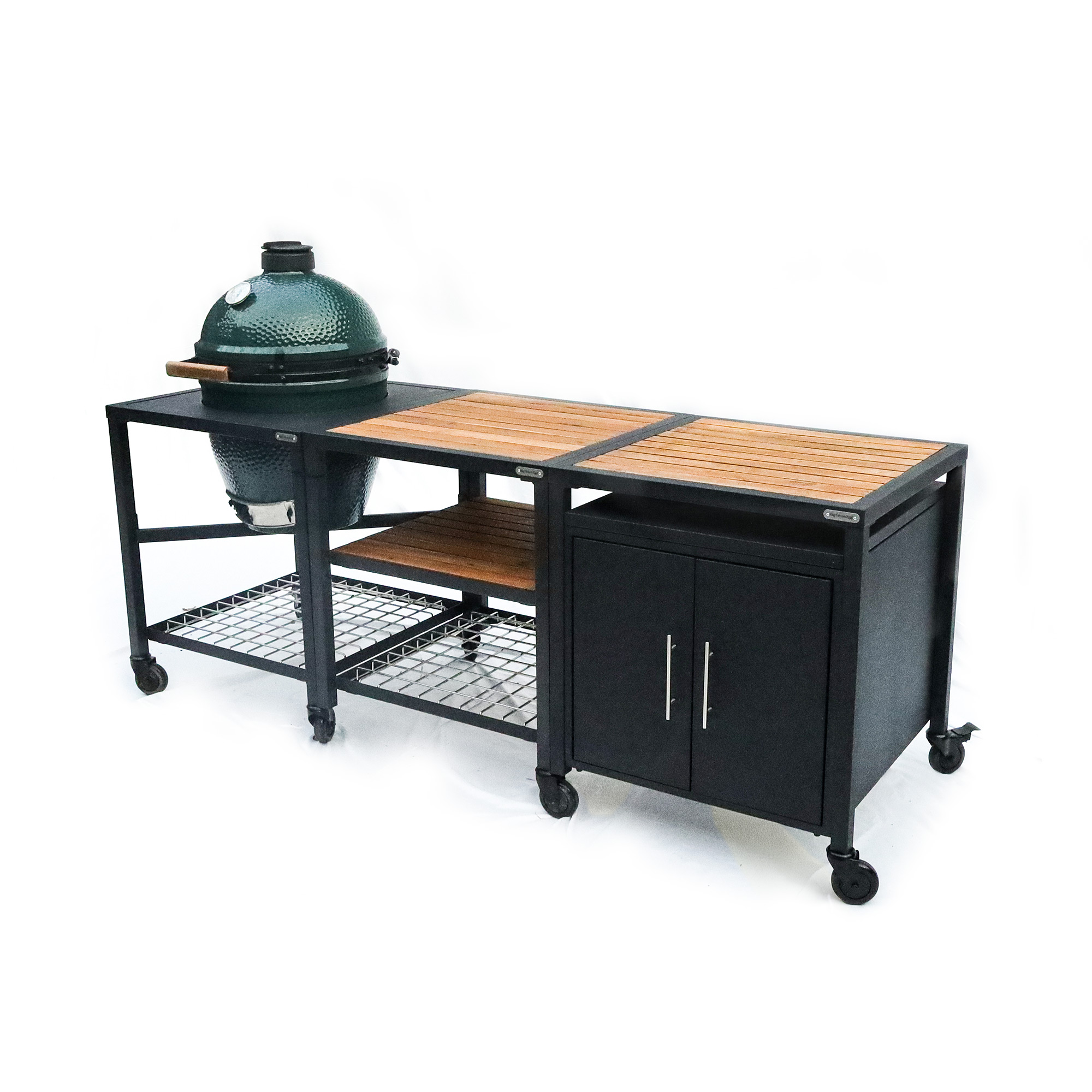 Inline Kitchen with Acacia Expansion Cabinet for Large