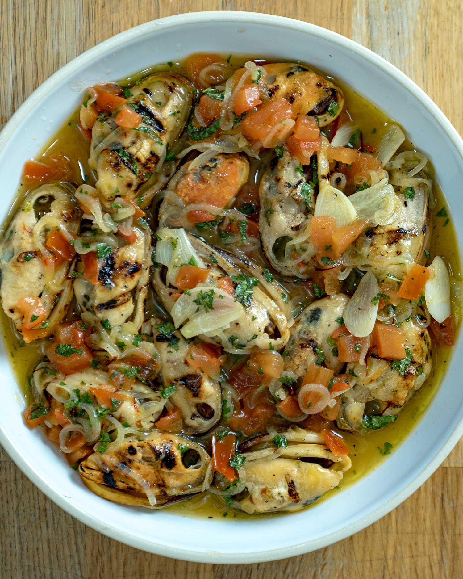 Mussels with Tomato & Saffron Broth | Big Green Egg | Brand Champions Matt Burgess