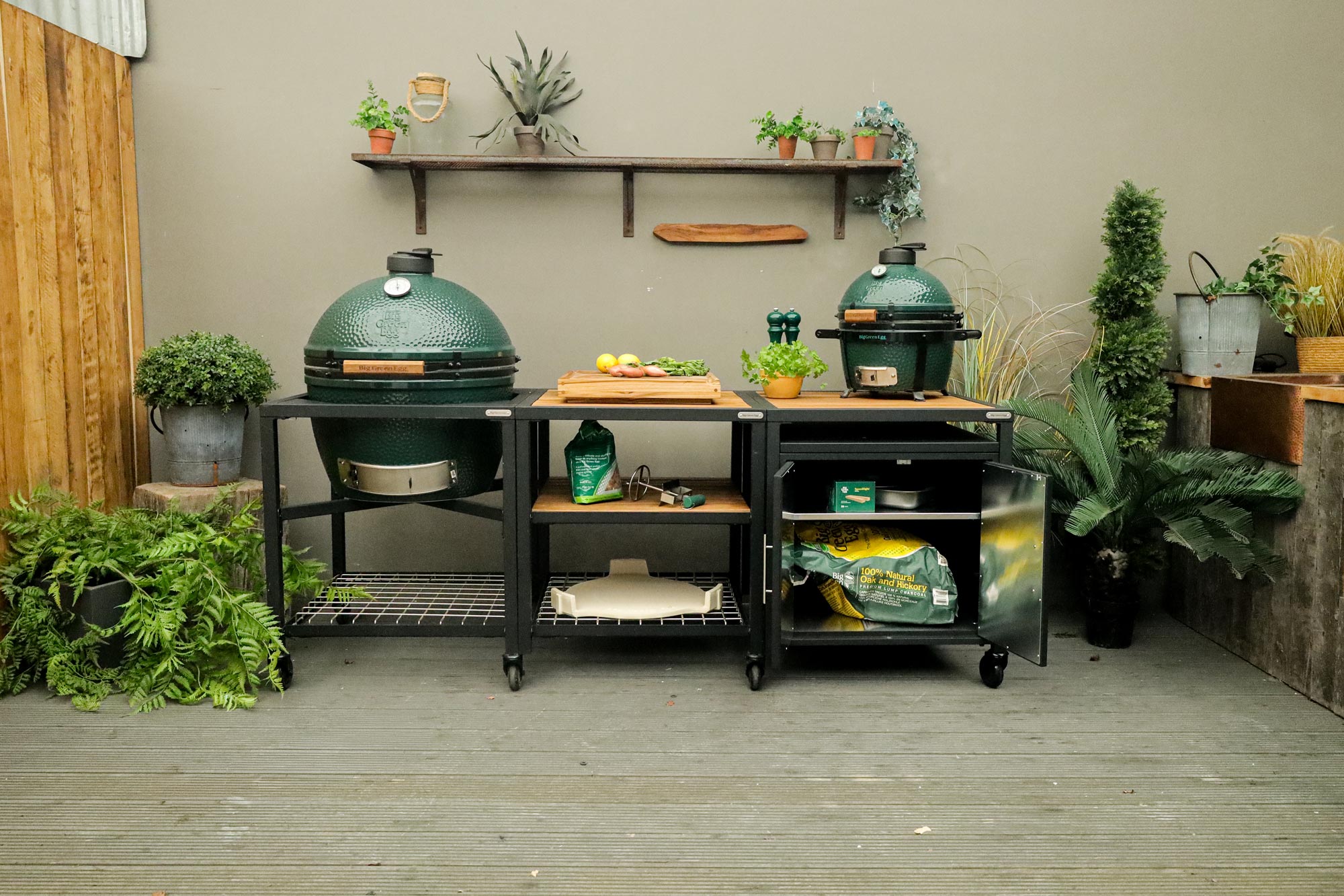 Inline Modular Nest Kitchen | Ceramic Charcoal BBQs | Big Green Egg