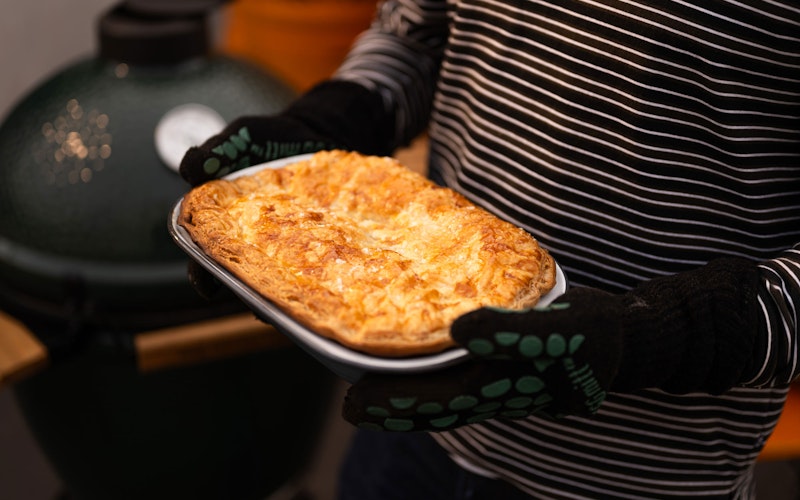 Falcon Enamelware X Big Green Egg Oven To Table Pie Dish X Willy's Pies