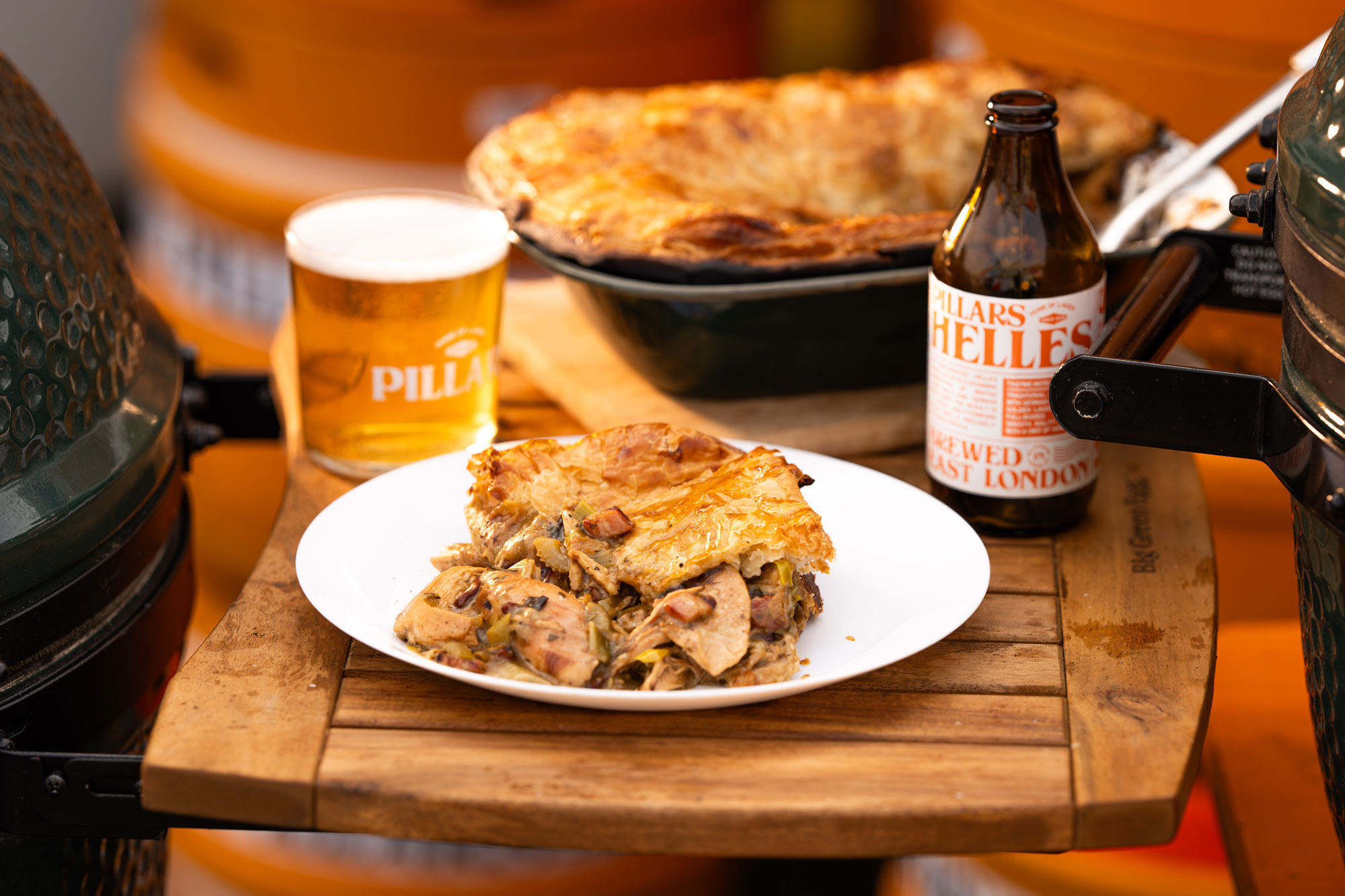 Falcon Enamelware X Big Green Egg Oven To Table Pie Dish X Willy's Pies