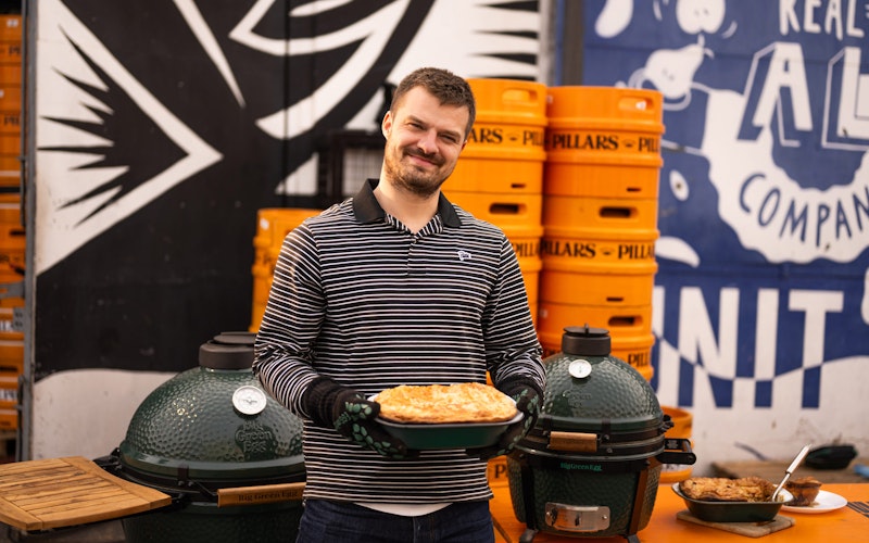Falcon Enamelware X Big Green Egg Oven To Table Pie Dish X Willy's Pies