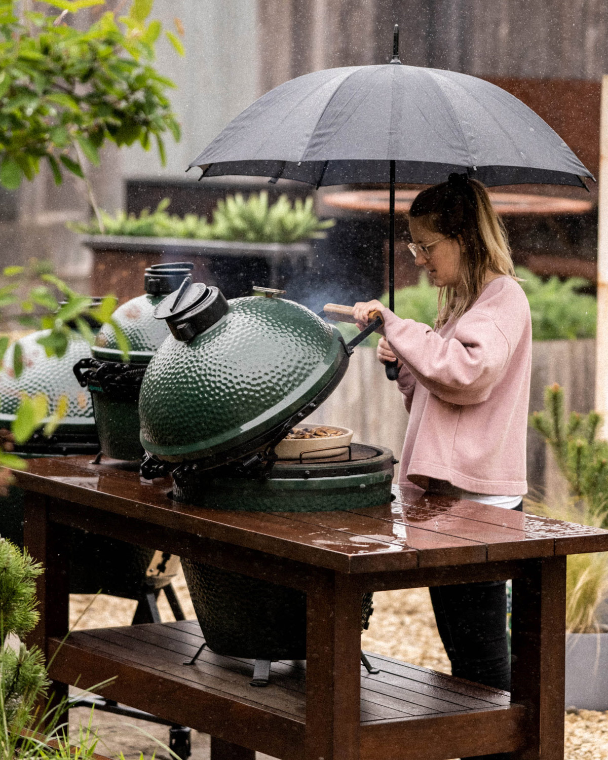 Cooking in the rain